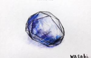 深い青色の宝石 - wasabi