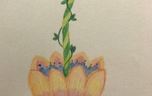 水の恩恵の花傘 - 絵言葉