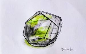 黄緑色のガーネット - wasabi