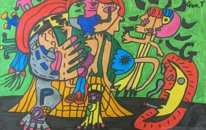 子供を抱く母親 - 田中郷