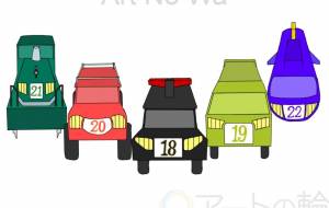 ノロも乗り物正面のno18~no22 - フクイケンイチ