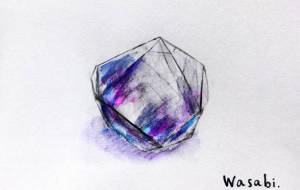 青と紫色のフローライト - wasabi