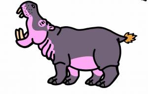 ナイルカバ - シマハイエナ