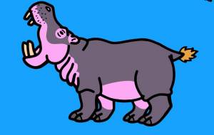 ナイルカバ - シマハイエナ