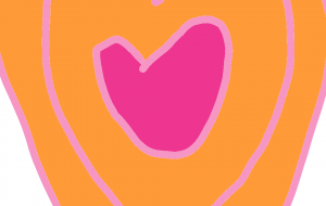 リボンが、付いた、オレンジハート - トゥー・A・ルルカ