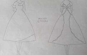 ドレスのデザイン画 - 絵円モモ(えまるもも)