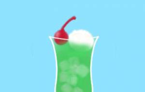 おいしい1杯にメロンソーダ記念日 - しずく