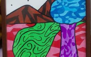 湖のある風景 - 人魚