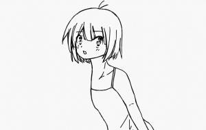 女の子 線画 - 社容尊悟