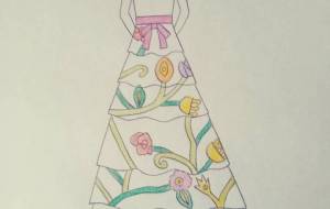 ドレスのデザイン画 - 絵円モモ(えまるもも) 