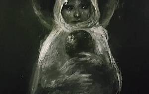 難民キャンプ(姉弟)描きたし - 真鍋哲地