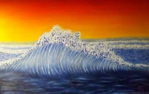 波涛ー寒色と暖色の対比ー - 阿部貴志