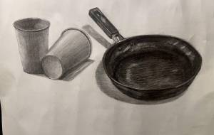 フライパンと紙コップ - 4423