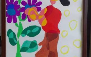 植物に触れる人 - 人魚