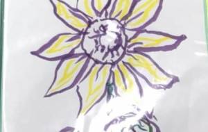 リハビリ進み、再び 手で ひまわり 描けた!! - さとみ
