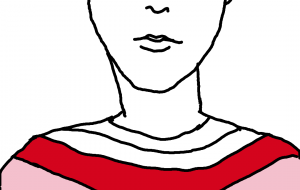 虹色の服を着た女性 - ハヤシダ ヨウコ