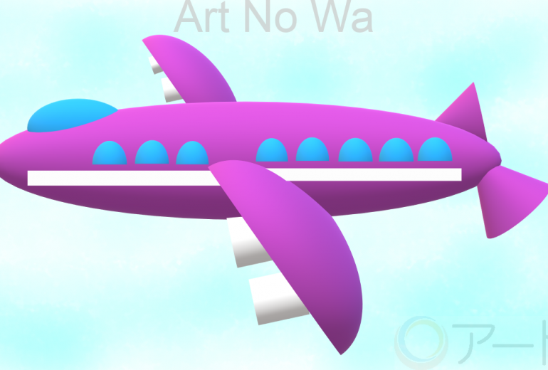 紫色の飛行機