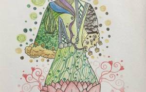 植物の女王のドレス - 絵言葉 