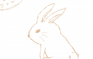 月に見られる孤兎 - 社容尊悟