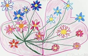ハートに溢れた幸せな花達 - れんれん
