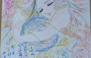 月に祈る - おえかきまま