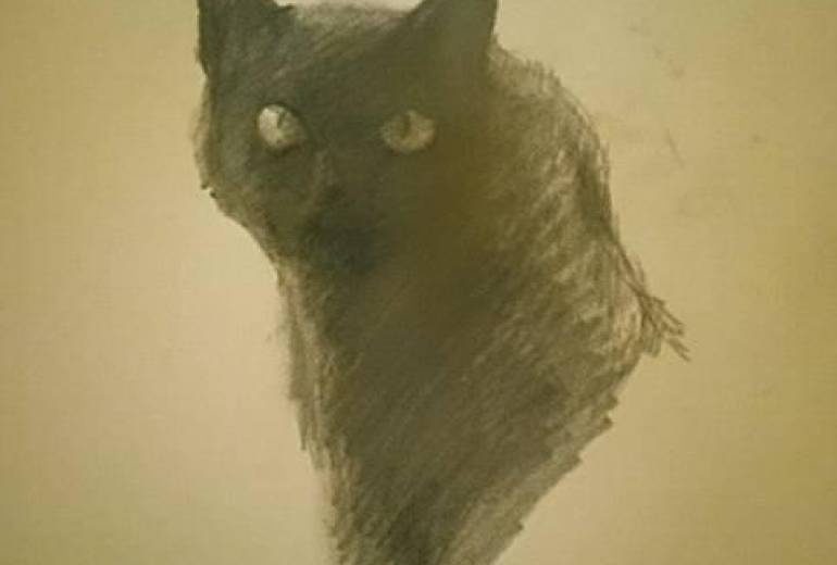 黒猫、思う君わ幸せ、そう多分