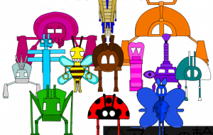 昆虫ロボ正面 - フクイケンイチ