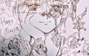 女の子 抽象画イラスト - masua真