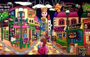 Winter chalkart town - Atelier gen