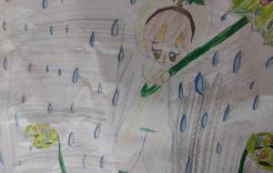 カッパを着た女の子 - にゃんこそばこ