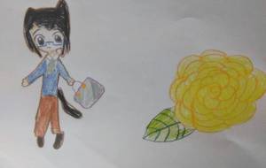 猫の父とバラ - にゃんこそばこ