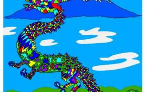 龍と富士 - 【イベント】2024年辰年年賀状ネットスクウェア×障がい者アート協会デザインコンテスト 