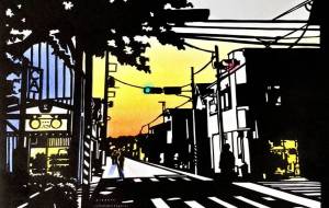 猫の住む街(切り絵) - うえむ