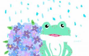 June あじさいとかえるさん - 春野しばいぬ