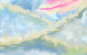 赤い曇富士 - 【イベント】2024年辰年年賀状ネットスクウェア×障がい者アート協会デザインコンテスト