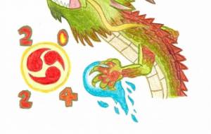 謹賀龍 - 【イベント】2024年辰年年賀状ネットスクウェア×障がい者アート協会デザインコンテスト