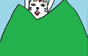 太陽をかかげる猫 - 【イベント】2024年辰年年賀状ネットスクウェア×障がい者アート協会デザインコンテスト