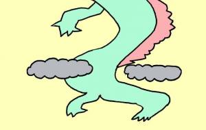 天に昇る龍 - 【イベント】2024年辰年年賀状ネットスクウェア×障がい者アート協会デザインコンテスト