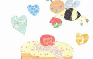 みつばちとケーキ - もぐちゃん