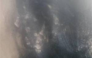 スクラッチ方式けづり水墨画風アクリル画(徘徊老人想い家族悲しみ) - 真鍋哲地