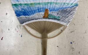 手描きのうちわ - みちる