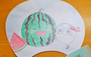 にっこりすいかとめがねのおばけ - まろ