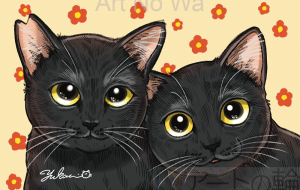 双子の黒猫 - yukari 