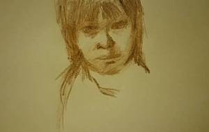 雨の日、母さん思い出す(女の子)小さな国 - 真鍋哲地