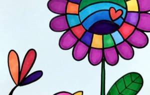 レインボーフラワー 小鳥 - ゆかたん