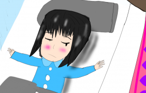 ベットで寝る女の子 - 【イベント】可能性アートプロジェクト 2024