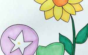 朝顔とひまわり - ゆかたん