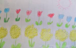 チューリップとひまわり - 磯村忍