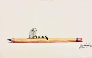 キツネザルと鉛筆 - 吉崎 莉菜