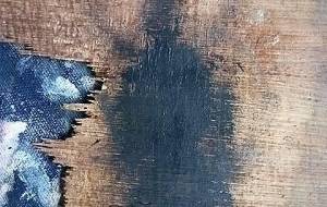 壊れた板の切れはしに、尊い仏様、描いた、これでもか、これでもか、と運命 - 真鍋哲地 